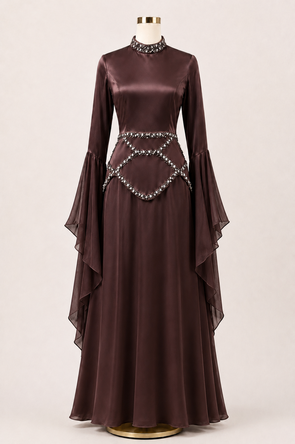 NOELLE EVENING DRESS (CHOCOLATE)