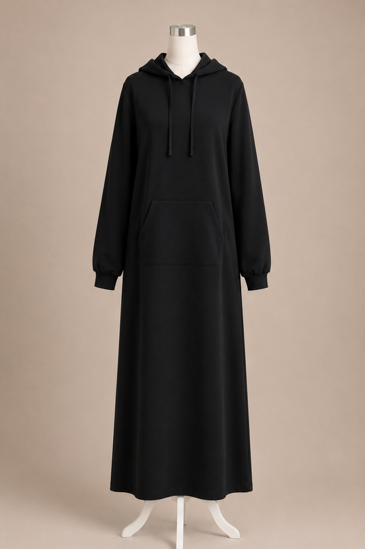 NOOR HOODIE ABAYA (BLACK)