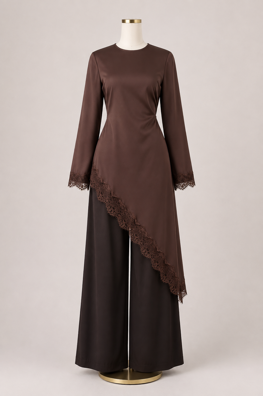 NOORA LACE TOP (CHOCOLATE)