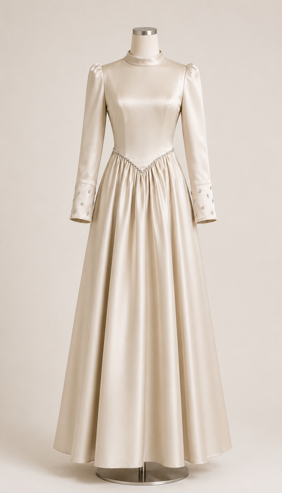 LILA EVENING DRESS (BEIGE)