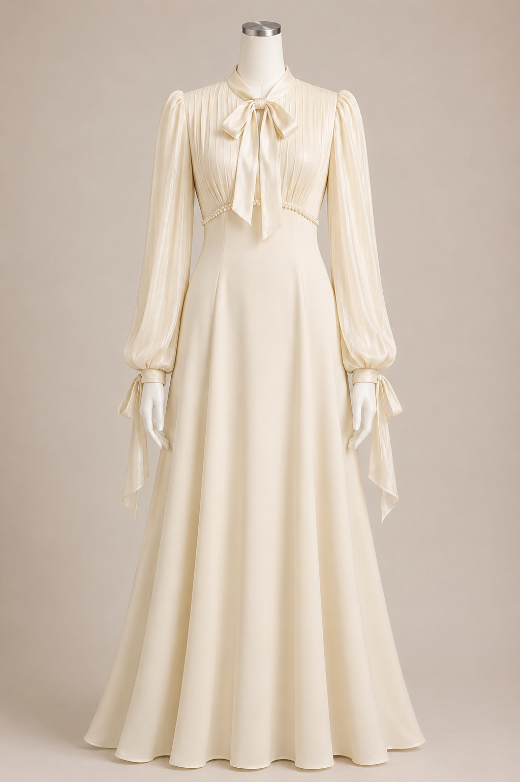 AYSE EVENING DRESS (CREAM)
