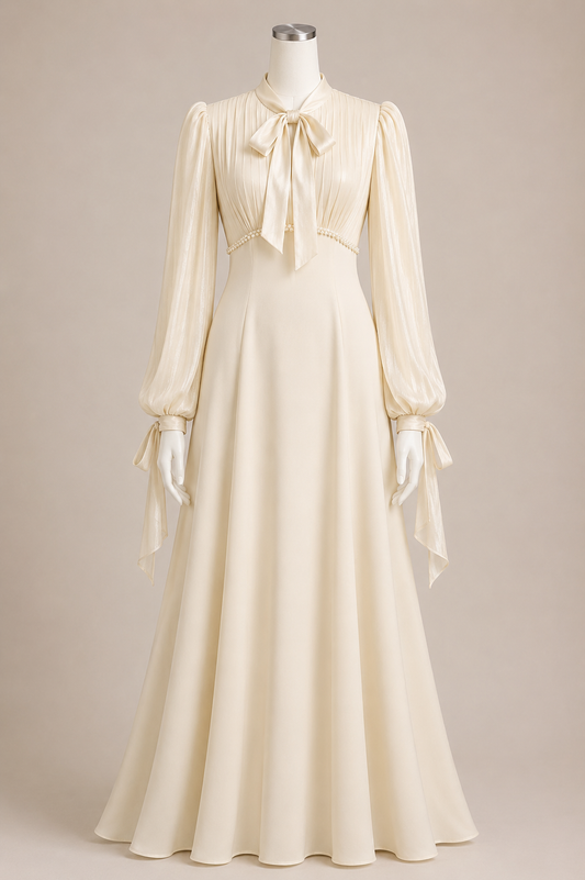 AYSE EVENING DRESS (CREAM)