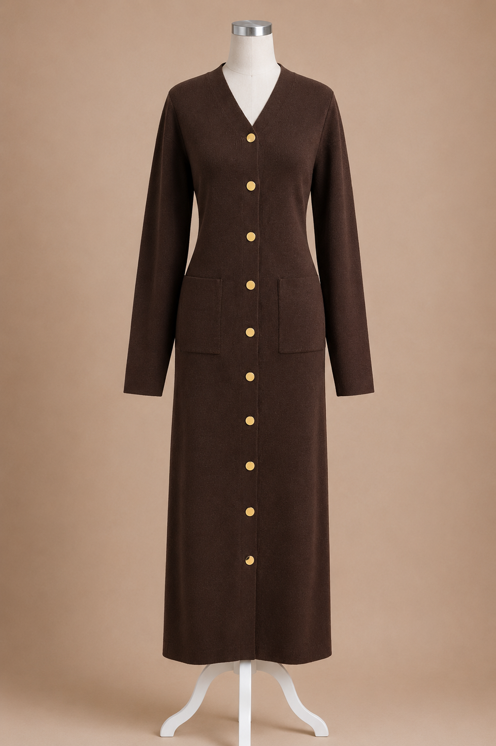 DAYNAH KNIT DRESS (CHOCOLATE)