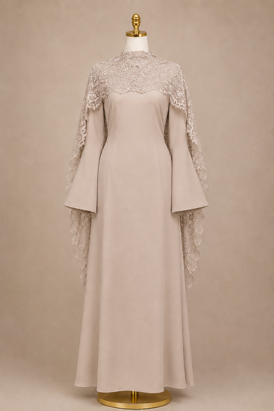 LACY DRAPE DRESS