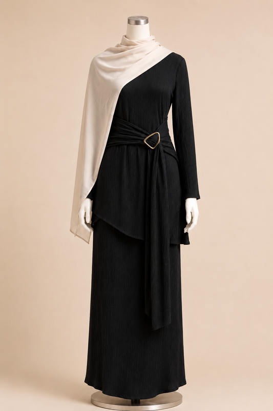 SALIHA CORD SET (BLACK)