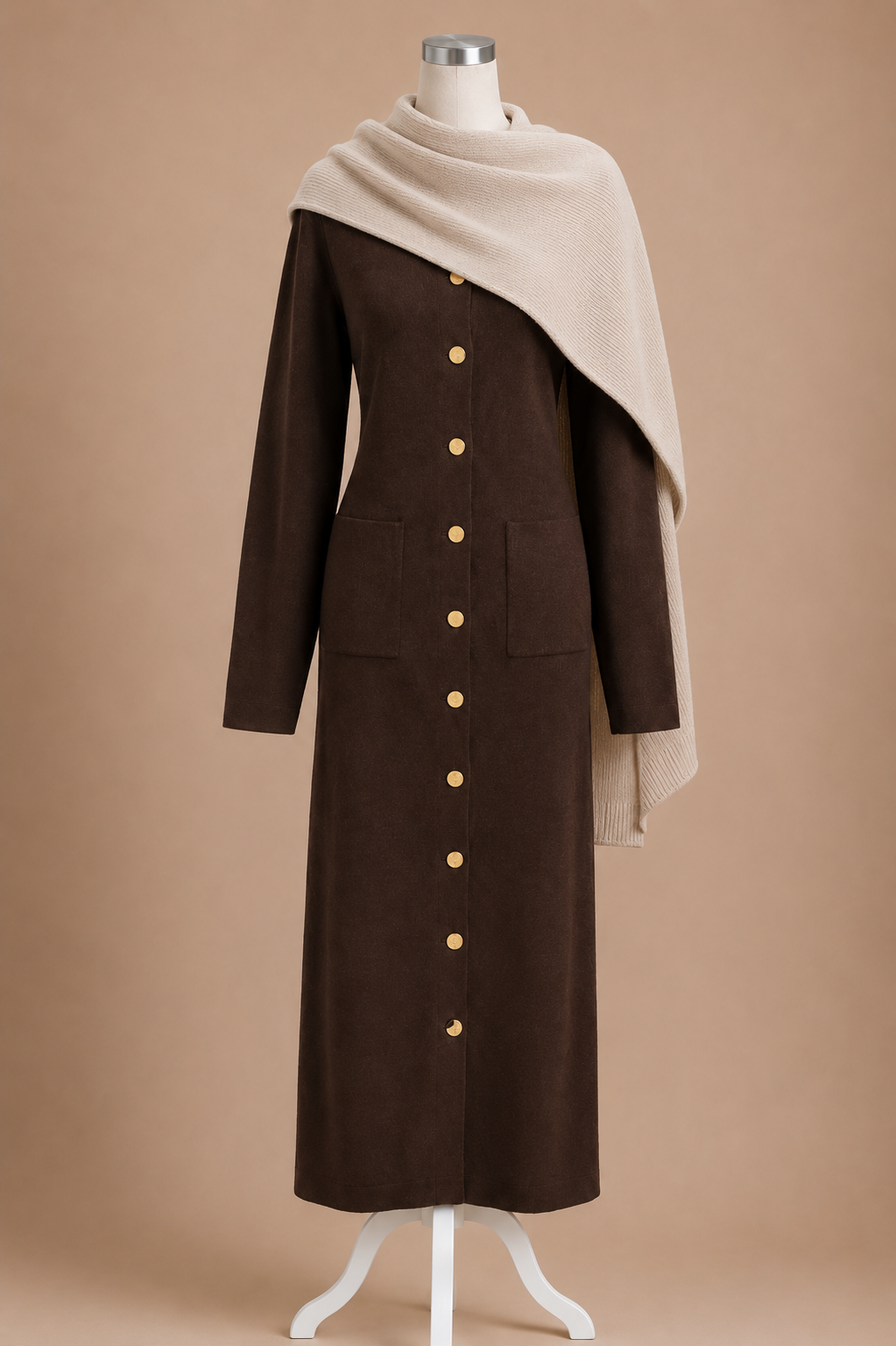 DAYNAH KNIT DRESS (CHOCOLATE)