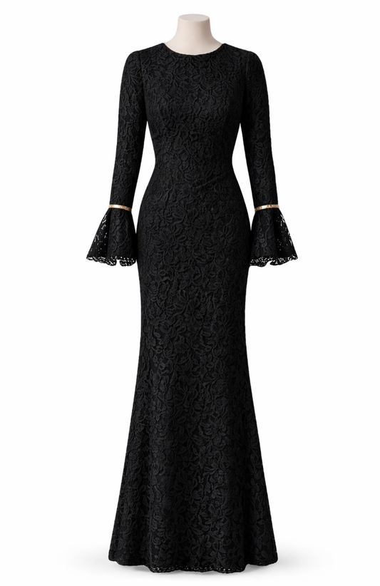 INAYA EVENING DRESS BLACK