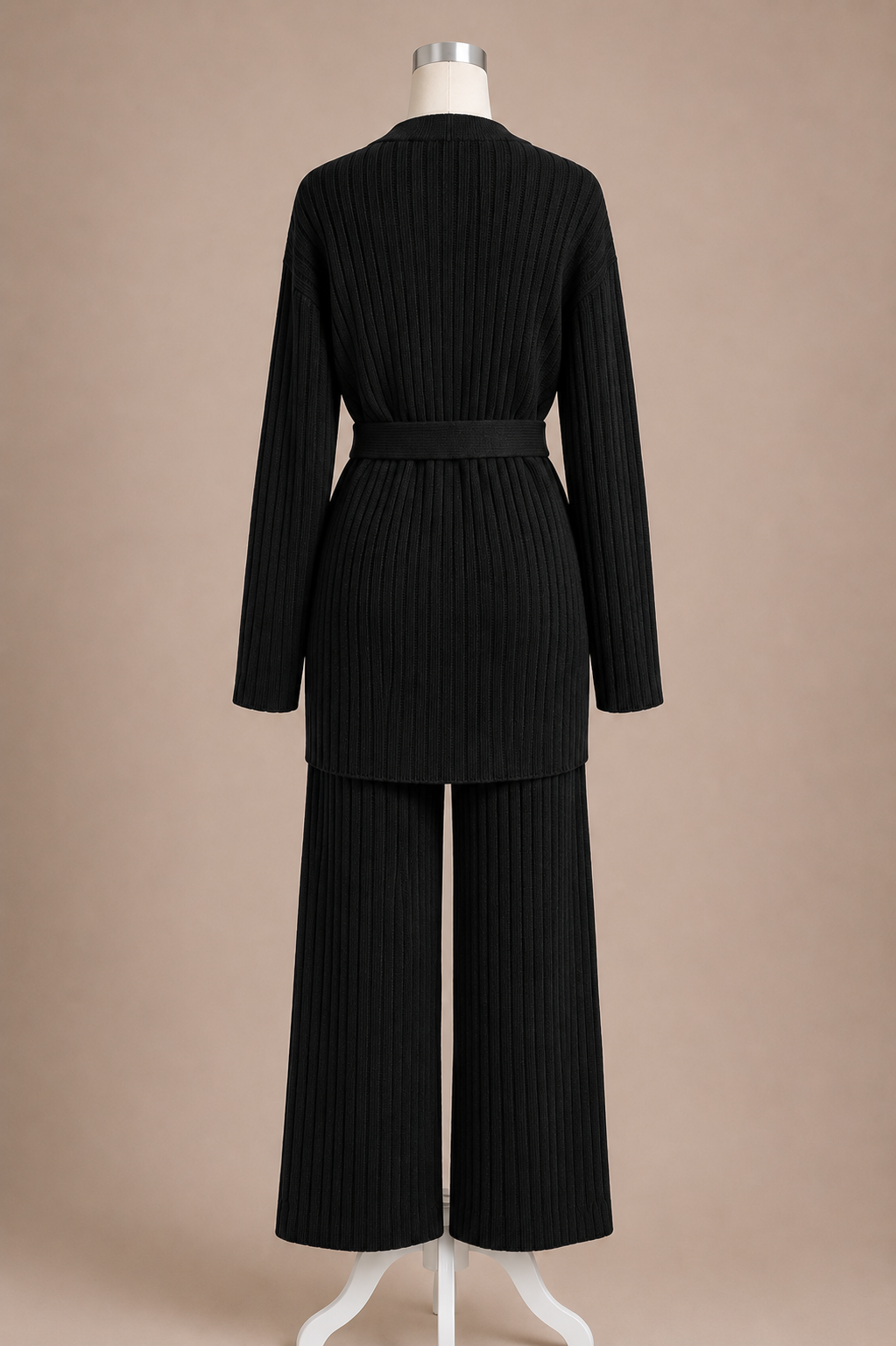 SURAYYAH KNIT CORD SET (BLACK)