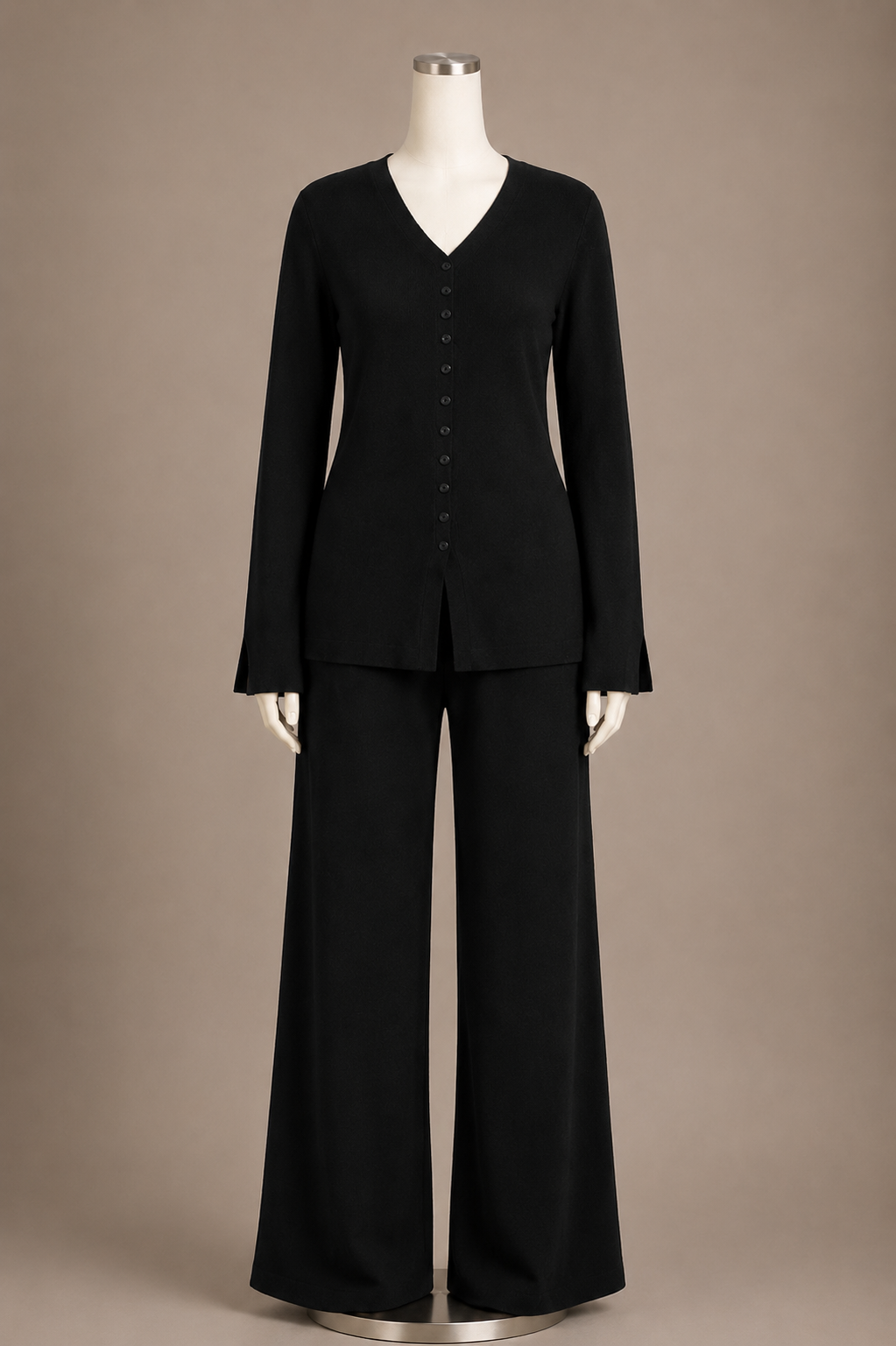 SIDRA KNIT CORD SET (BLACK)
