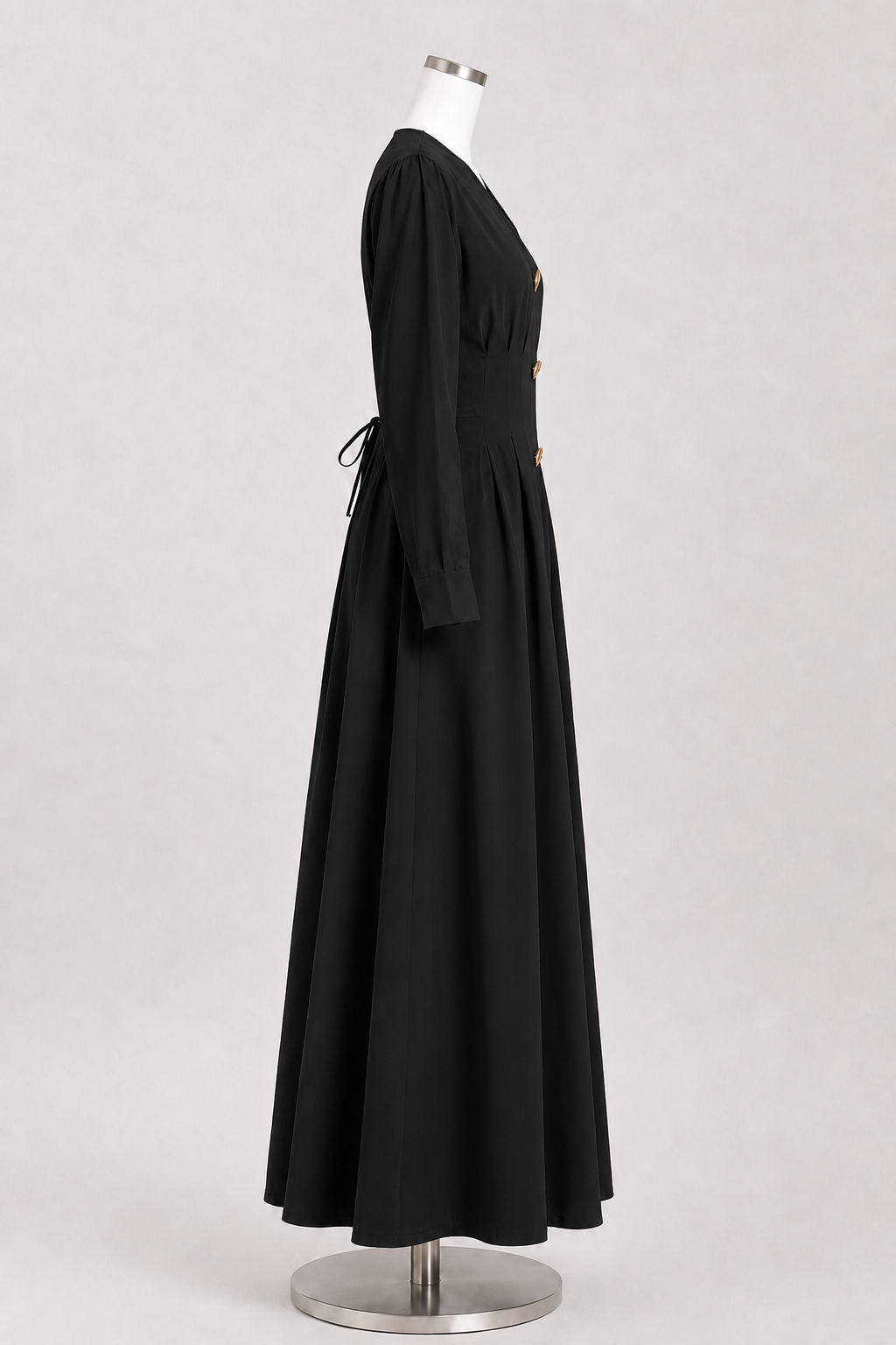 ZAINAH PLEATED DRESS (BLACK)