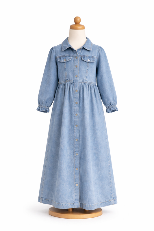 MAYA KIDS DENIM DRESS