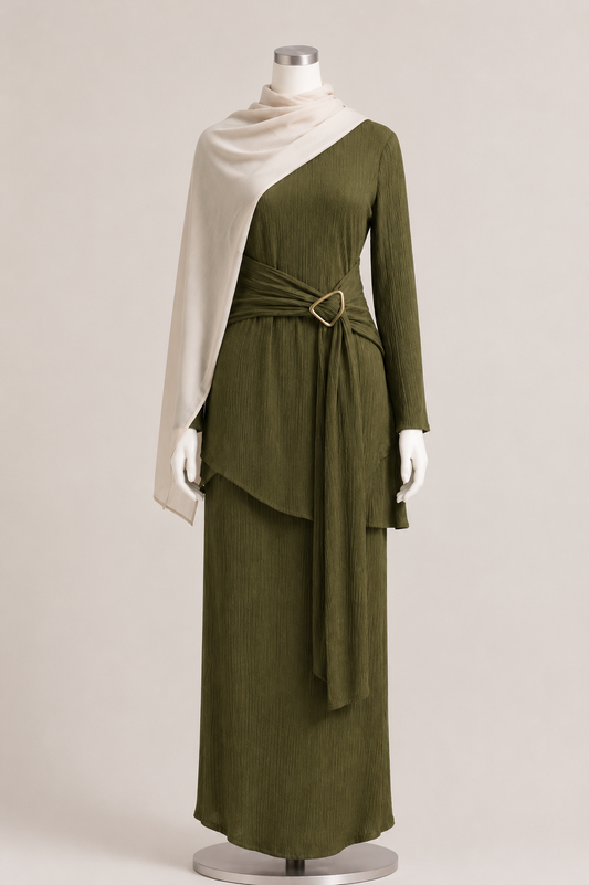 SALIHA CORD SET (OLIVE)