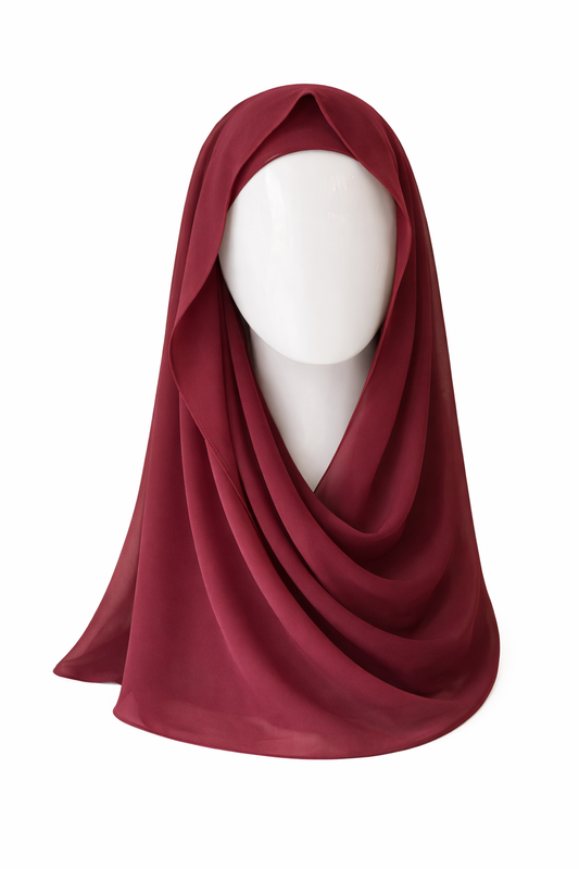 CHIFFON SHAWL CHERRY