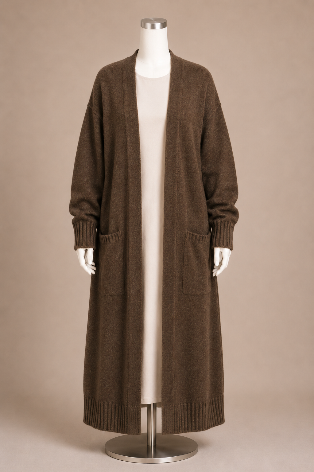 SAMA KNIT CARDIGAN (BROWN)