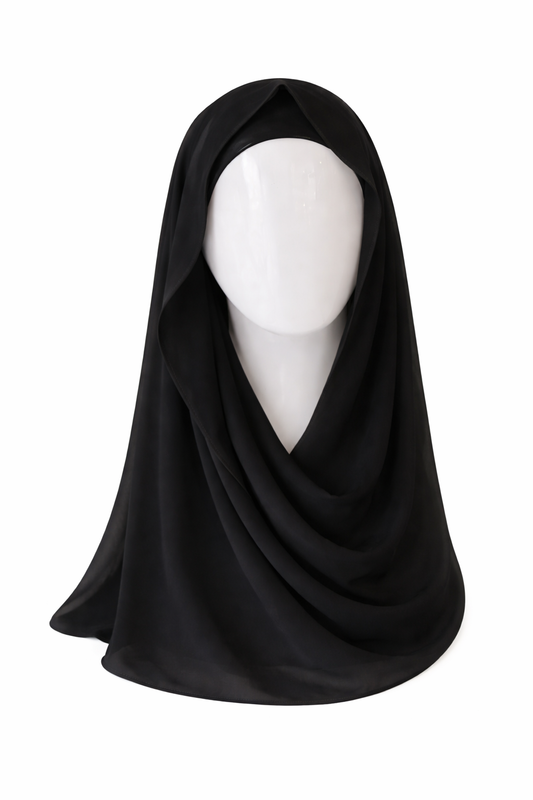 CHIFFON SHAWL BLACK