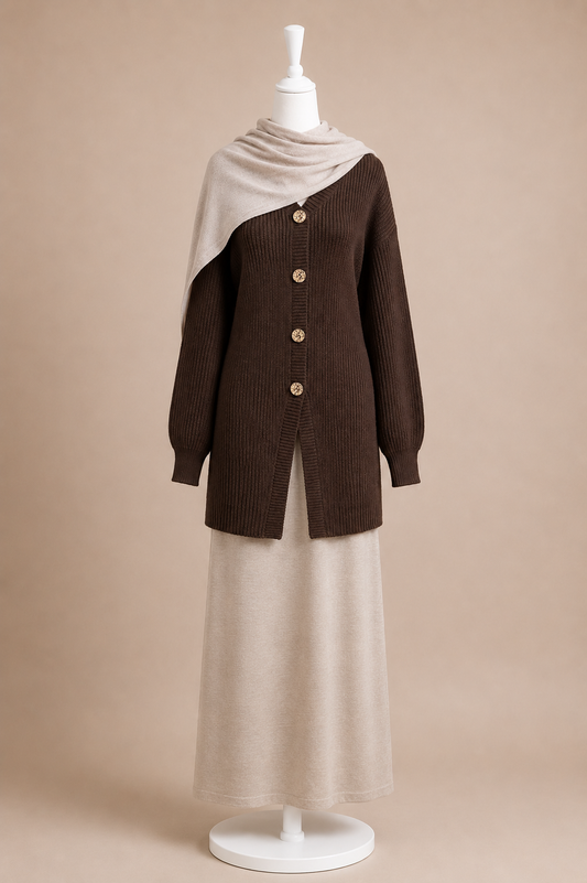 KNIT JUMPER (COFFEE)