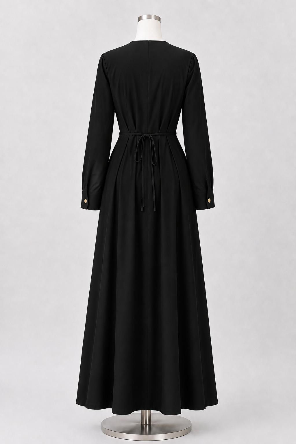 ZAINAH PLEATED DRESS (BLACK)