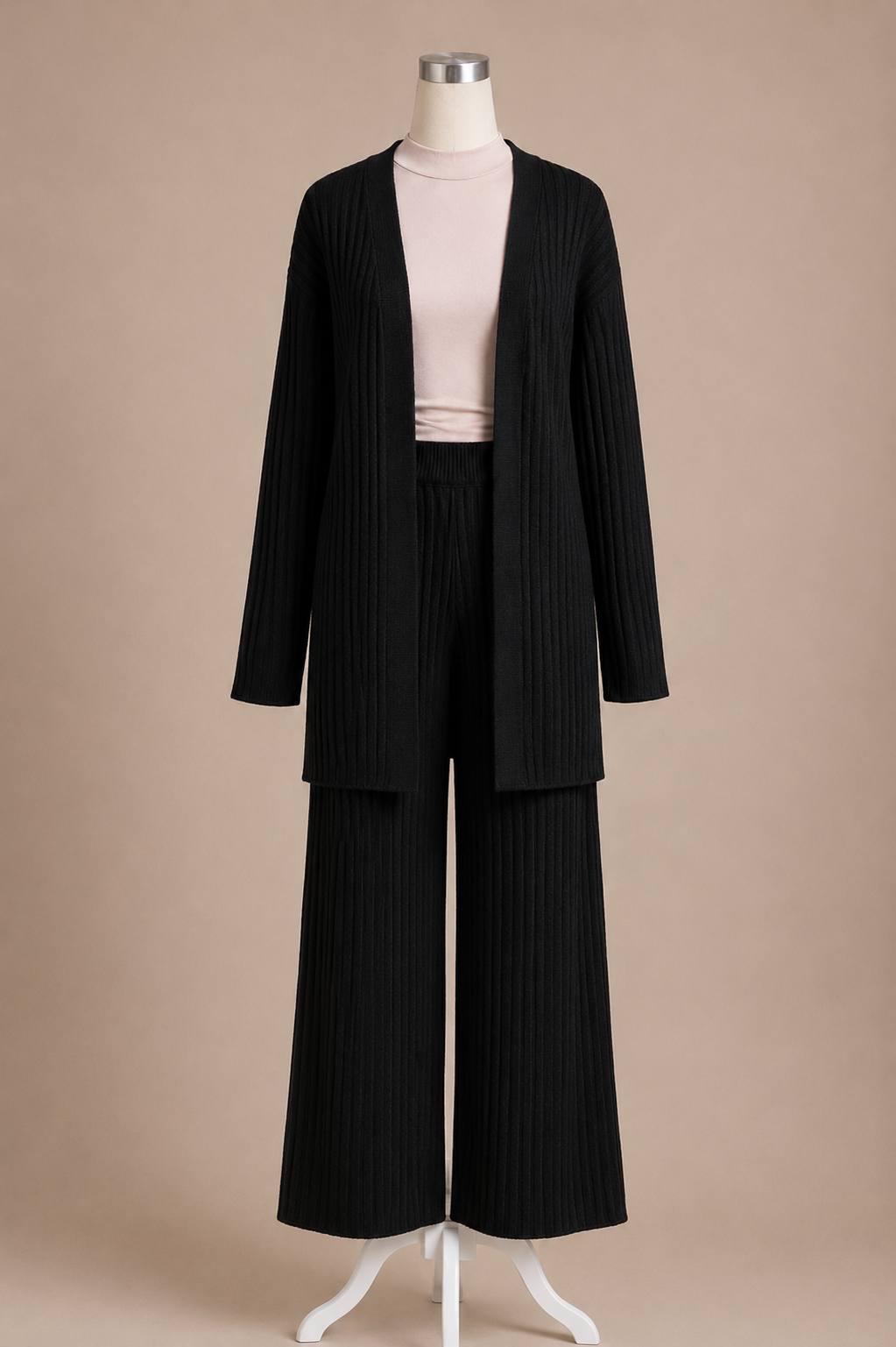 SURAYYAH KNIT CORD SET (BLACK)