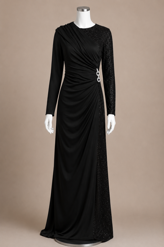 ALYSSA EVENING DRESS (BLACK)