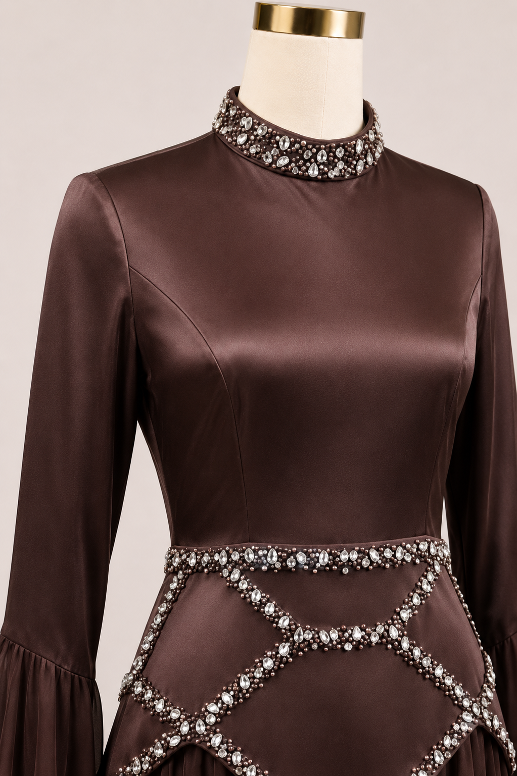 NOELLE EVENING DRESS (CHOCOLATE)